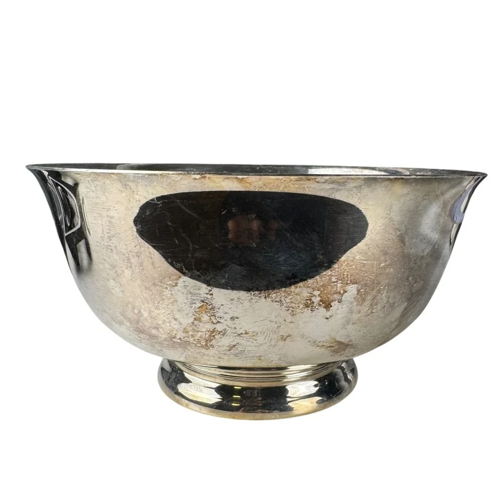 Reed & Barton Silver Plated Paul Revere Bowl 8 Inch Footed Serving Dish 104